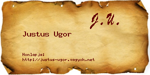 Justus Ugor névjegykártya